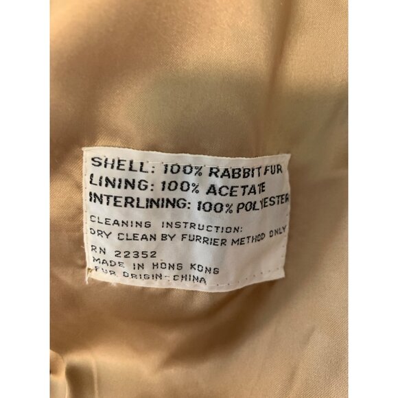 Vintage Split End Ltd. Rabbit Fur Coat Size Large - Picture 5 of 8